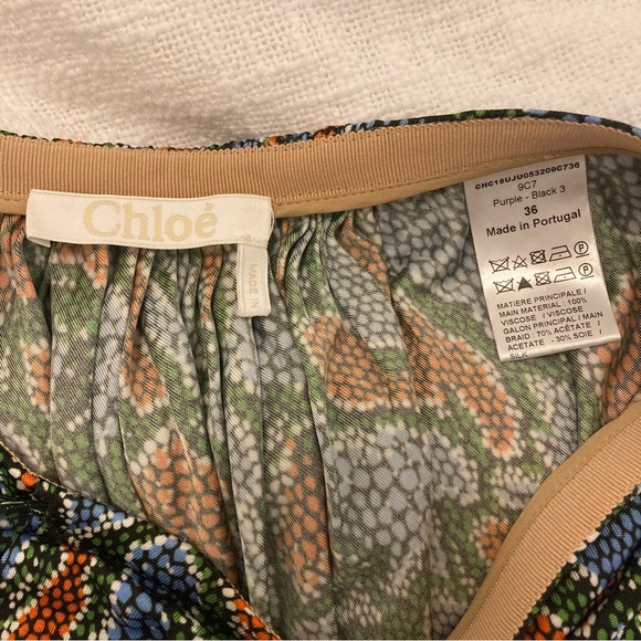 Chloé Python-Print Tie-Side Jersey Ruffle Skirt - Picture 9 of 11